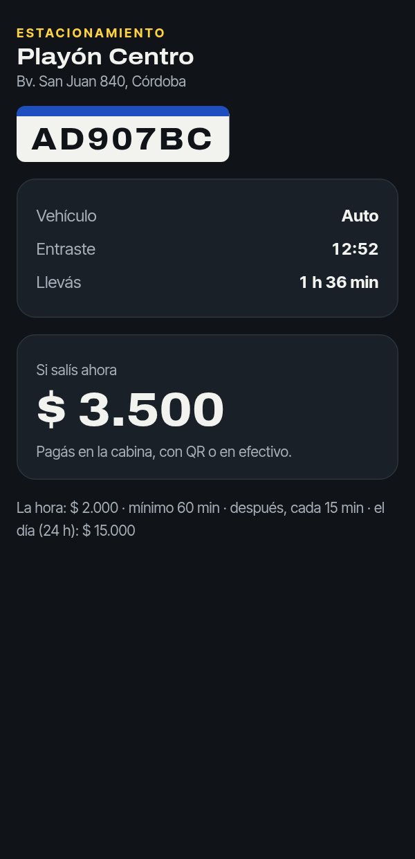 El ticket en el celular: tiempo y monto si sale ahora