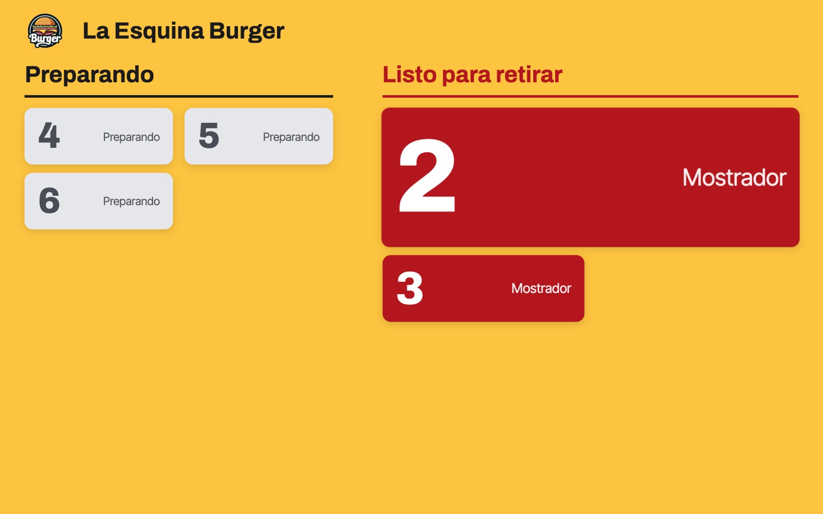 La pantalla de retiro